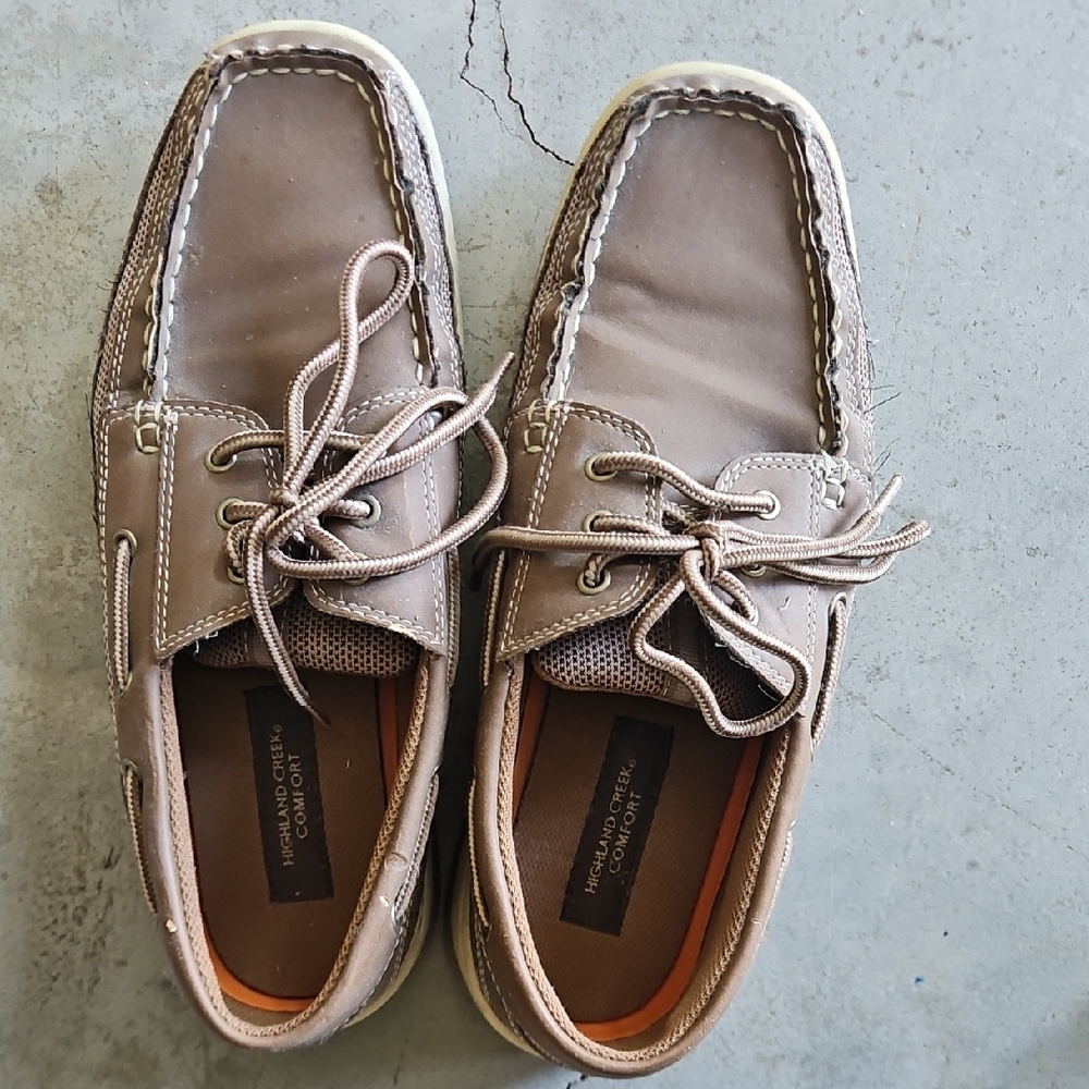 Highland Creek Tan Boat Shoes for Men